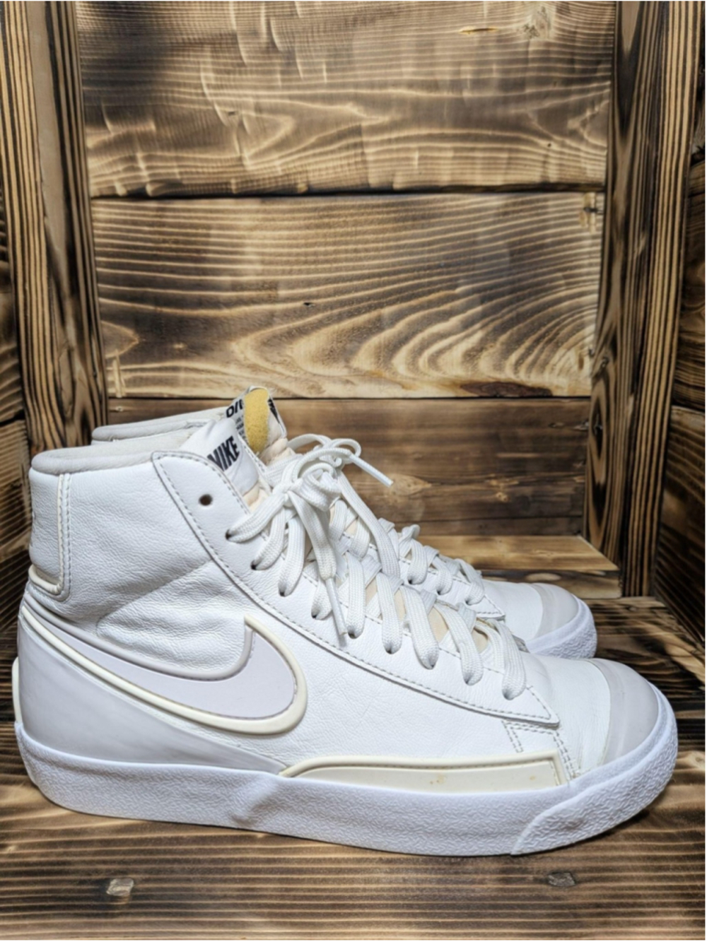 Nike Blazer Mid D/MS/X Shoes Womens Size 6.5 White Leather Sneakers DC1745-100 - Picture 3 of 9